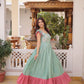 Embroidered Cotton Flair Gown