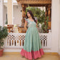 Embroidered Cotton Flair Gown