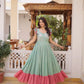 Embroidered Cotton Flair Gown