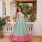 Embroidered Cotton Flair Gown