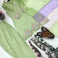 Embroidered Crepe Farshi Palazzo Suit with Organza Dupatta