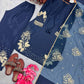 Embroidered Crepe Palazzo Set with Organza Dupatta