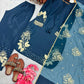 Embroidered Crepe Palazzo Set with Organza Dupatta