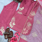 Embroidered Crepe Palazzo Set with Organza Dupatta