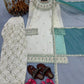 Embroidered Crepe Palazzo Suit Set