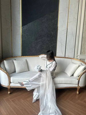 Embroidered Crepe Palazzo Suit with Mirror Work