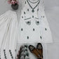 Embroidered Crepe Palazzo Suit with Mirror Work
