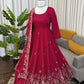 Embroidered Crepe Silk Anarkali Set