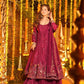 Embroidered Crepe Silk Anarkali Set