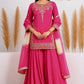 Embroidered Crepe Silk Sharara Set