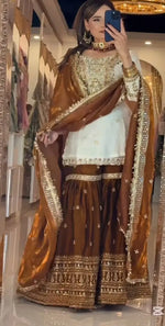 Embroidered Crepe Silk Sharara Set