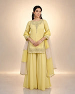 Embroidered Crepe Silk Sharara Set