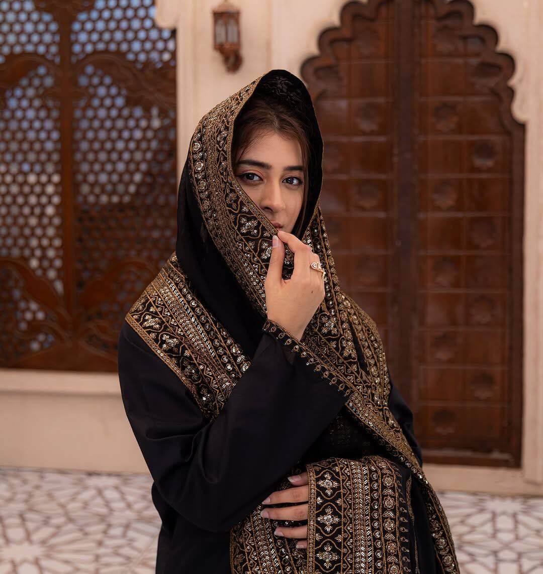 Embroidered Crepe Silk Straight Suit Set with Dupatta