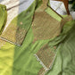 Embroidered Crunchy Fabric Kurta Palazzo Set with Dupatta for Festive Wear