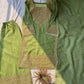 Embroidered Crunchy Fabric Kurta Palazzo Set with Dupatta for Festive Wear