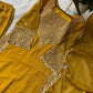 Embroidered Crunchy Fabric Kurta Palazzo Set with Dupatta for Festive Wear