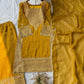 Embroidered Crunchy Fabric Kurta Palazzo Set with Dupatta for Festive Wear
