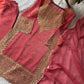 Embroidered Crunchy Fabric Kurta Palazzo Set with Dupatta for Festive Wear