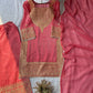 Embroidered Crunchy Fabric Kurta Palazzo Set with Dupatta for Festive Wear