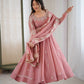Embroidered Crunchy Silk Anarkali Gown Set