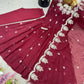 Embroidered Crunchy Silk Anarkali Gown Set
