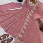 Embroidered Crunchy Silk Anarkali Gown Set