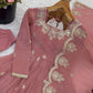 Embroidered Crunchy Silk Anarkali Gown Set