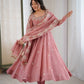 Embroidered Crunchy Silk Anarkali Gown Set