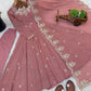 Embroidered Crunchy Silk Anarkali Gown Set