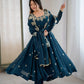 Embroidered Crunchy Silk Anarkali Gown Set