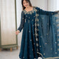 Embroidered Crunchy Silk Anarkali Gown Set