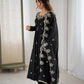 Embroidered Crunchy Silk Anarkali Gown Set