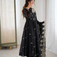 Embroidered Crunchy Silk Anarkali Gown Set