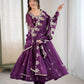 Embroidered Crunchy Silk Anarkali Gown Set