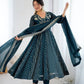 Embroidered Crunchy Silk Anarkali Gown Set with Dupatta