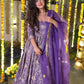 Embroidered Crunchy Silk Anarkali Suit Set