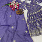 Embroidered Crunchy Silk Anarkali Suit Set
