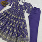 Embroidered Crunchy Silk Anarkali Suit Set
