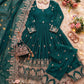 Embroidered Crunchy Silk Gown Set for Festive and Wedding Occasions
