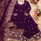 Embroidered Crunchy Silk Gown Set for Festive and Wedding Occasions