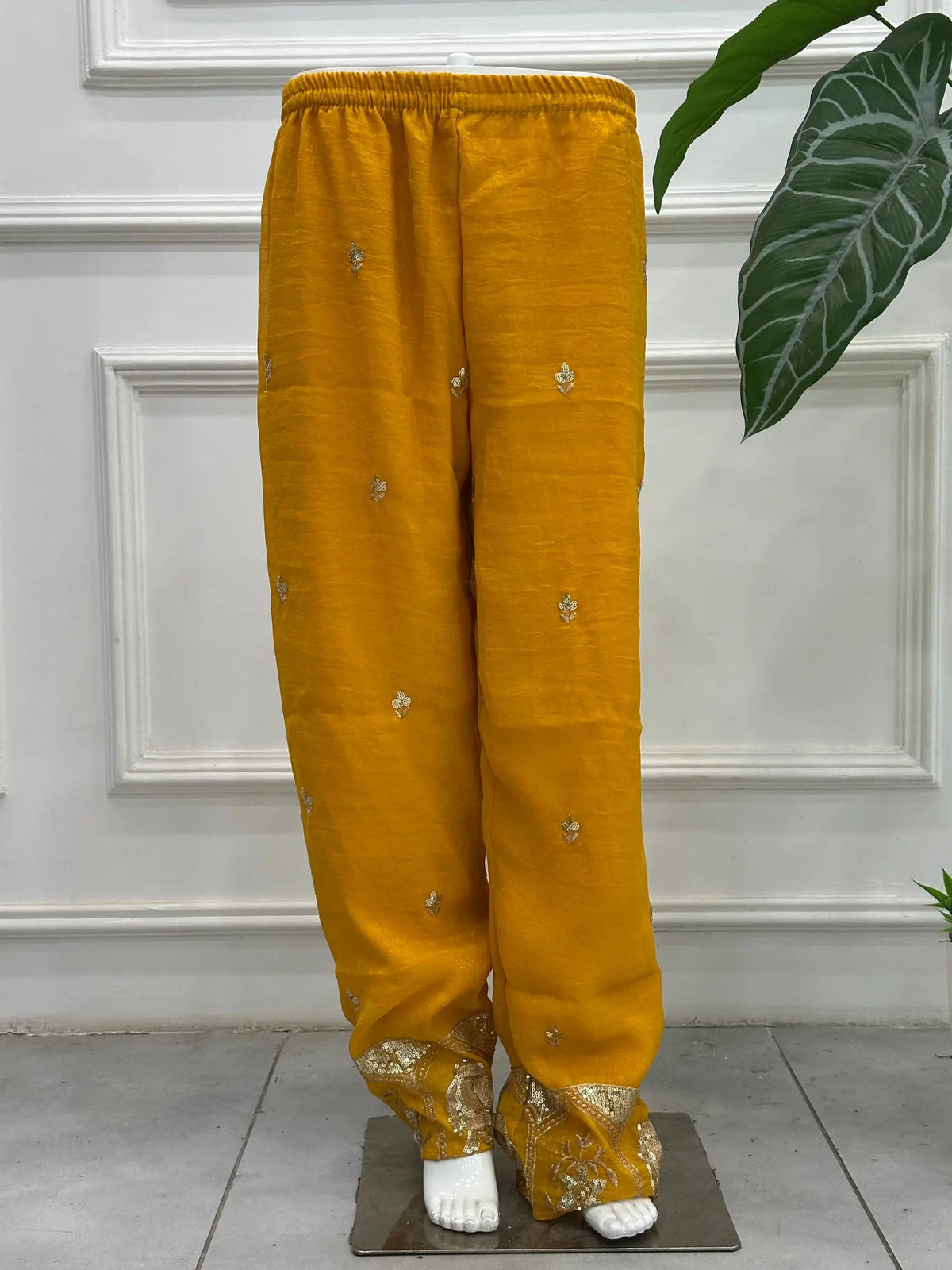 Embroidered Crunchy Silk Gown Set for Festive and Wedding Occasions