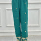 Embroidered Crunchy Silk Gown Set for Festive and Wedding Occasions