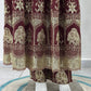 Embroidered Crunchy Silk Gown Set for Festive and Wedding Occasions