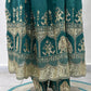Embroidered Crunchy Silk Gown Set for Festive and Wedding Occasions
