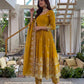 Embroidered Crunchy Silk Gown Set for Festive and Wedding Occasions
