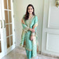 Embroidered Crunchy Silk Palazzo Suit Set