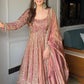 Embroidered Crunchy Silk Palazzo Suit Set