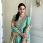 Embroidered Crunchy Silk Palazzo Suit Set
