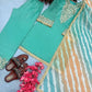 Embroidered Crunchy Silk Palazzo Suit Set