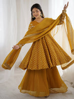 Embroidered Crunchy Silk Sharara Set